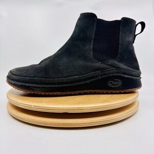 Chaco Paonia Chelsea Boots Women's 8 Black Suede Pull On Ankle Boots